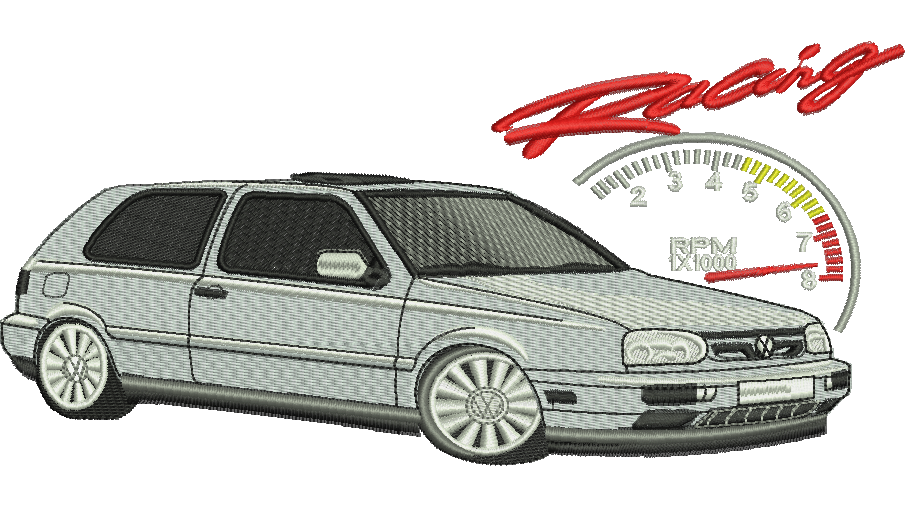 Matriz de matriz Matriz De Bordado Carro Clássico 58